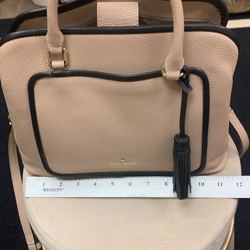 Kate Spade Ward Place Evangelie Satchel Bag Dusty Pink/Black Medium - Picture 5 of 16